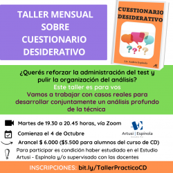 Taller Práctico Mensual sobre Cuestionario Desiderativo