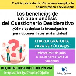 Los beneficios de un buen análisis del Cuestionario Desiderativo - 2° Edición